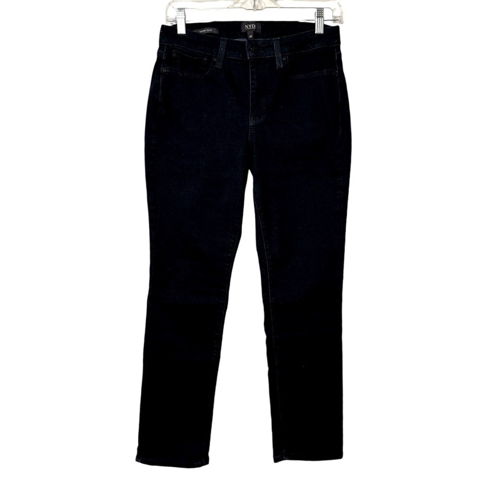 NYDJ Sheri Slim Dark Wash Womens denim jeans 6 P lift and tuck slimming tech